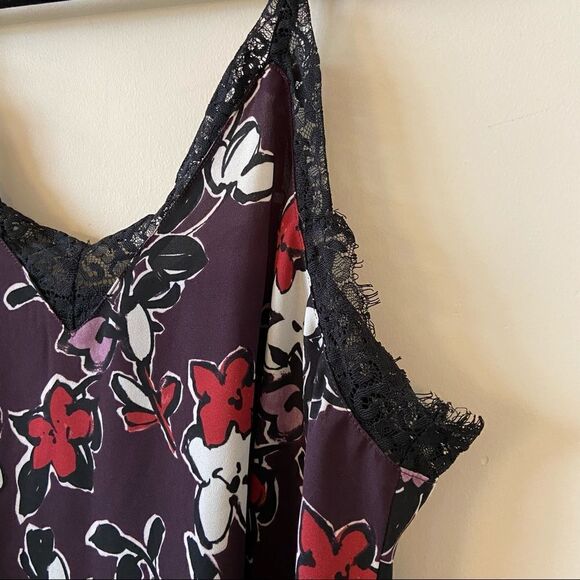 HALOGEN -Floral Lace Trim Camisole - Picture 3 of 12